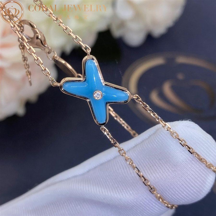 ®Jewelicorn® JEUX ブレスレット ターコイズ ピンクゴールド ダイヤモンド1個