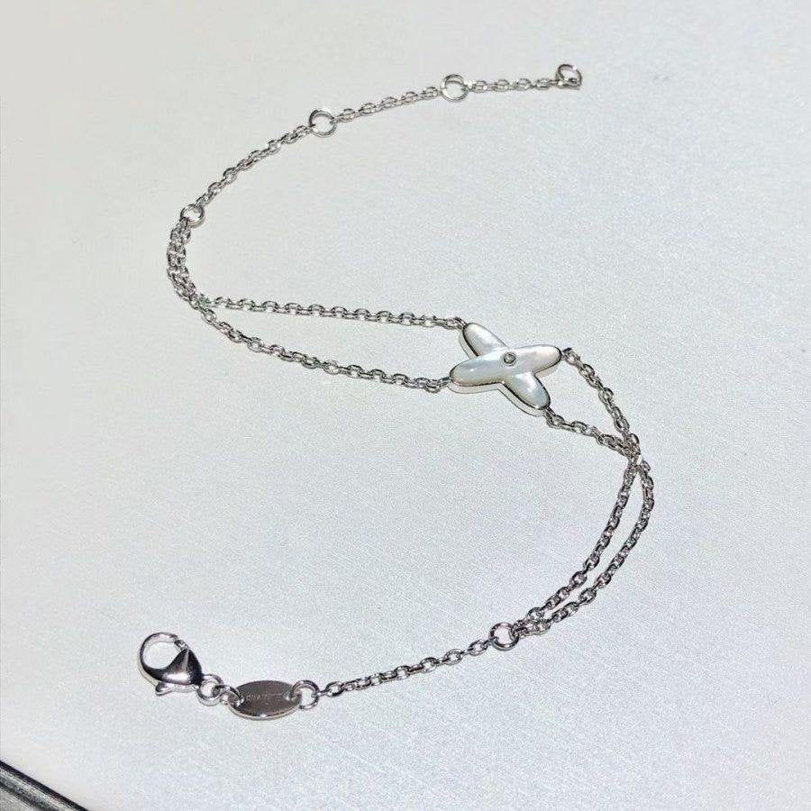 ®ジュエリコーン¡¯ジュー ブレスレット ホワイト モップ シルバー 1 ダイヤモンド