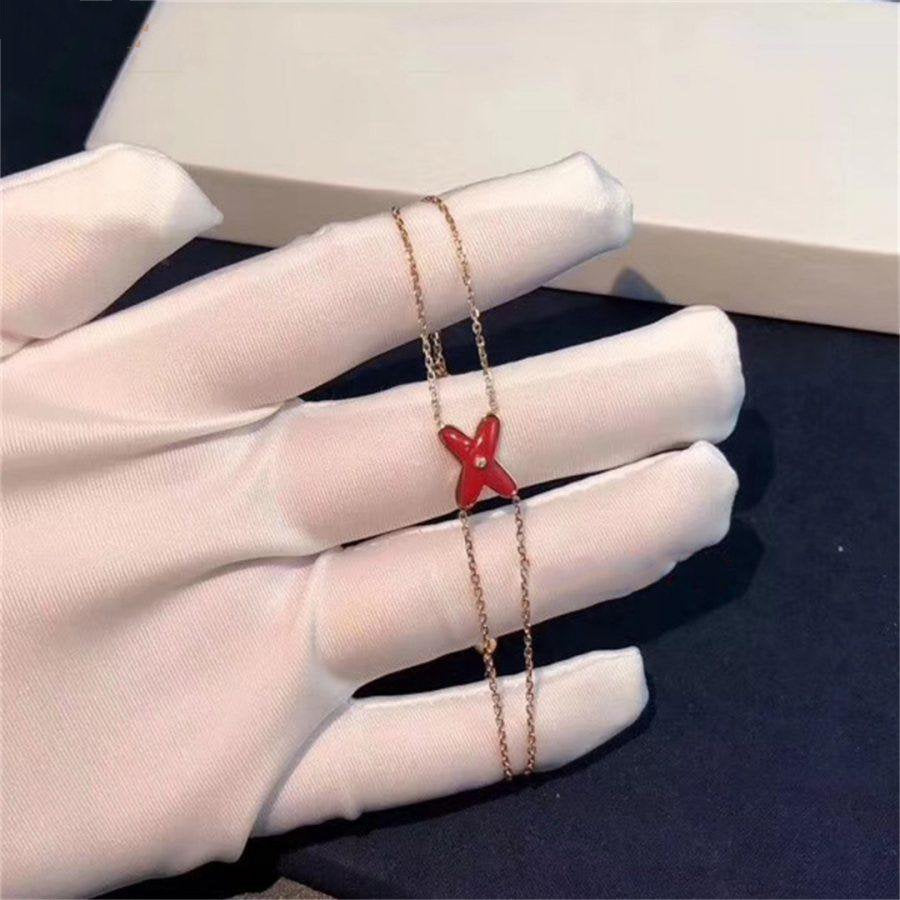 ®Jewelicorn® JEUX ブレスレット カーネリアン ピンクゴールド ダイヤモンド1個