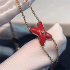 ®Jewelicorn® JEUX ブレスレット カーネリアン ピンクゴールド ダイヤモンド1個