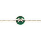 ¡®Jewelicorn¡¯JEUX DE BRACELET MALACHITE PINK GOLD DIAMONDS