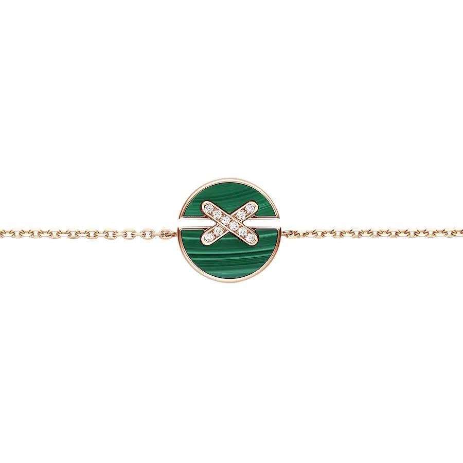 ¡®Jewelicorn¡¯JEUX DE BRACELET MALACHITE PINK GOLD DIAMONDS