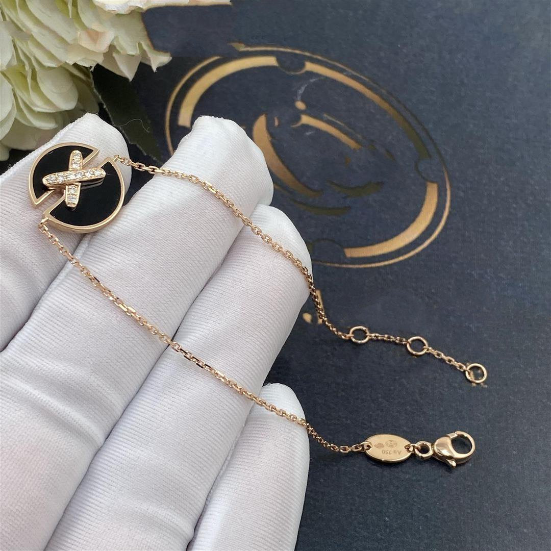 ¡®Jewelicorn¡¯JEUX DE BRACELET ONYX PINK GOLD DIAMOND