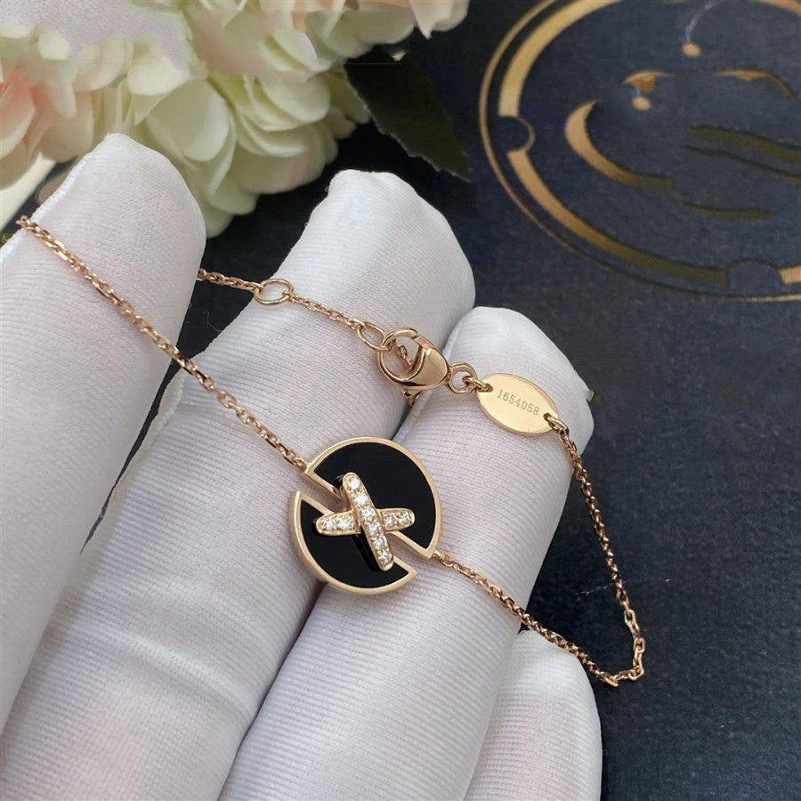 ¡®Jewelicorn¡¯JEUX DE BRACELET ONYX PINK GOLD DIAMOND