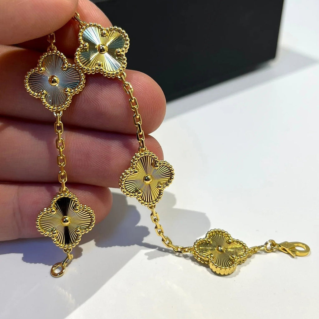 ®Jewelicorn®クローバー 5フラワー レーザーブレスレット