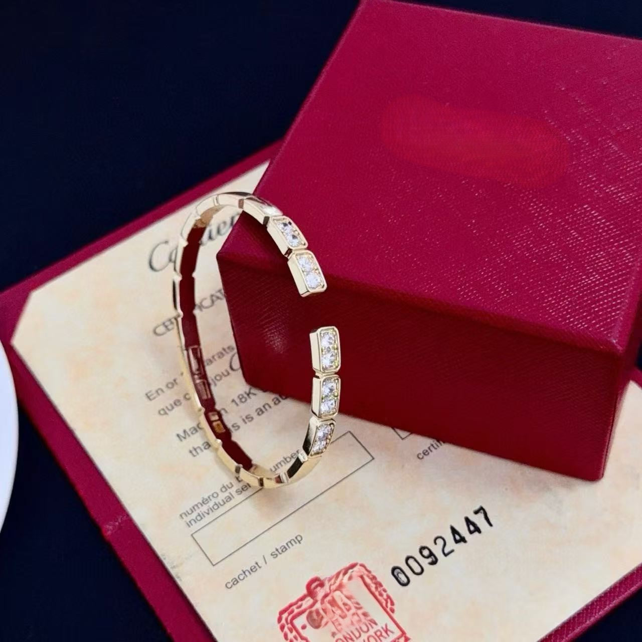 [⭐JeweliWhal]LOVE DIAMOND OPEN  BRACELET