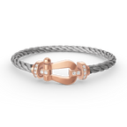 ¡®Jewelicorn¡¯FORCE LARGE HORSESHOE HALF DIAMOND BRACELET ROSE GOLD