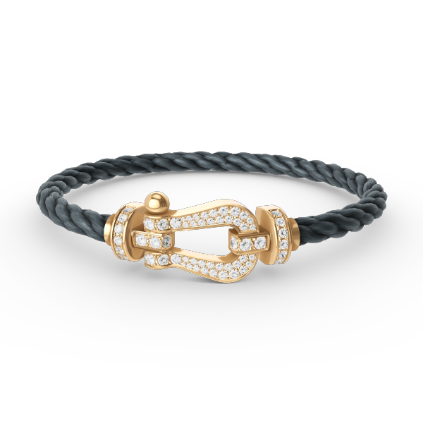 ¡®Jewelicorn¡¯FORCE LARGE HORSESHOE FULL DIAMOND BRACELET GOLD