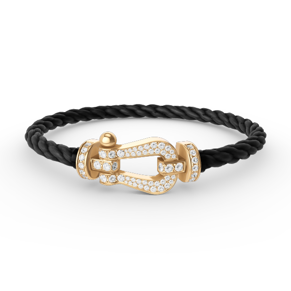 ¡®Jewelicorn¡¯FORCE LARGE HORSESHOE FULL DIAMOND BRACELET GOLD