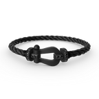 ¡®Jewelicorn¡¯FORCE LARGE SERIES HORSESHOE BLACK SAMURAI BRACELET