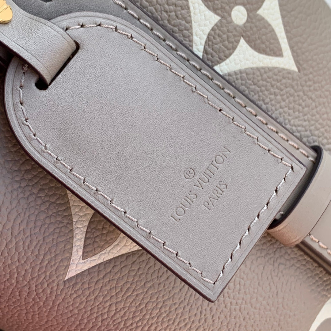 ALL IN BB BAG 18 IN TOURTERELLE GRAU UND CREME GEPRÄGTES RINDLEDER