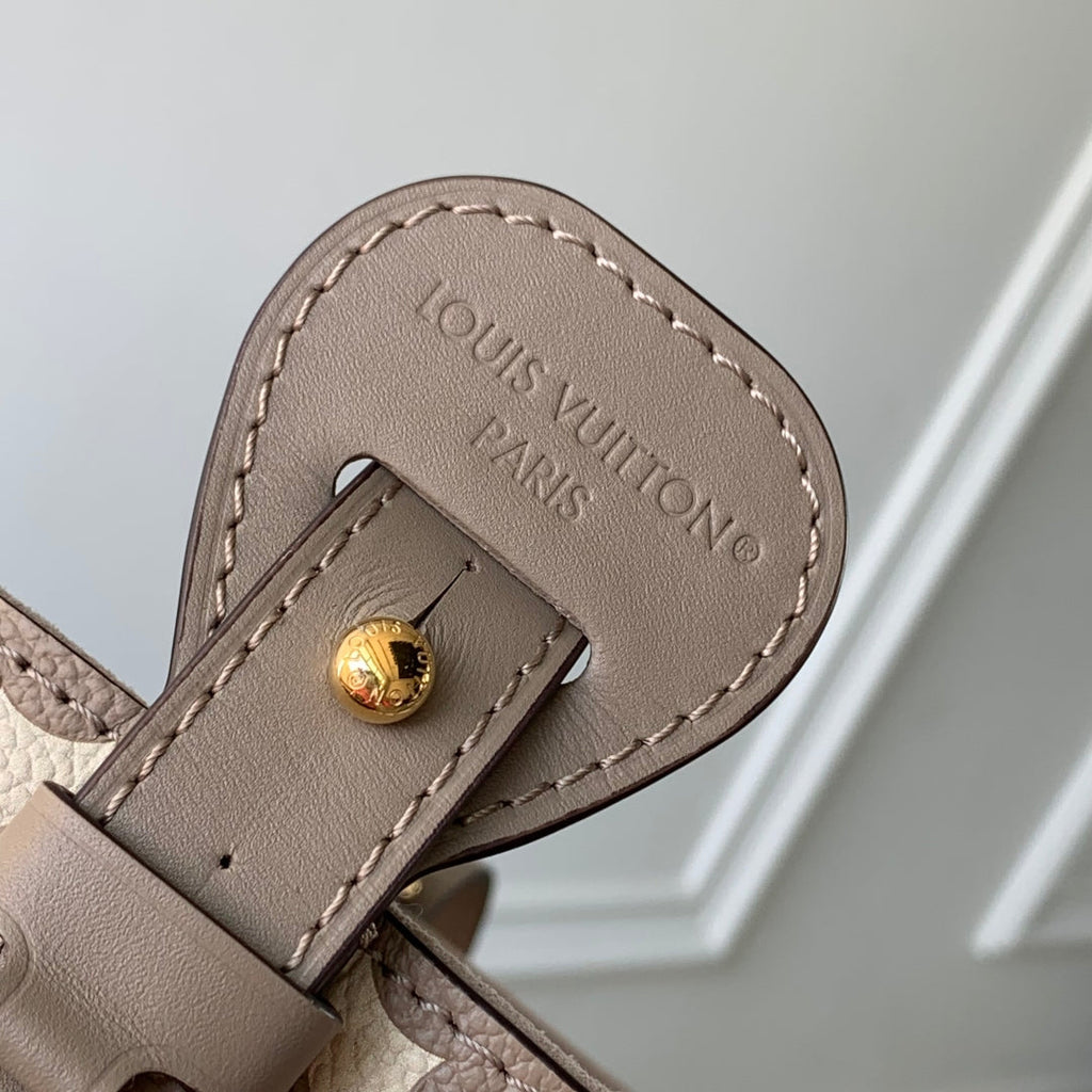 ALL IN BB BAG 18 IN TOURTERELLE GRAU UND CREME GEPRÄGTES RINDLEDER