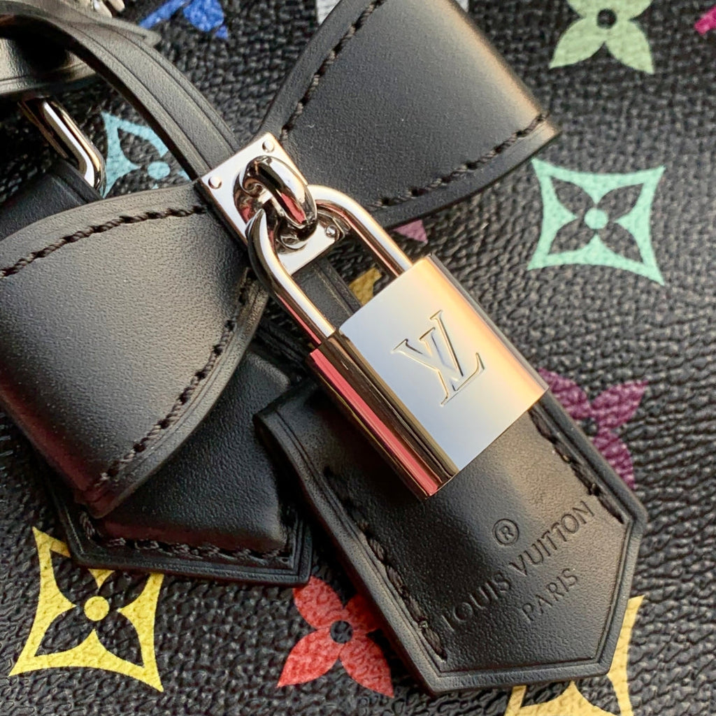 SPEEDY SOFT 30 IN FARBENFROHES MONOGRAMMMUSTER UND SCHWARZ BESCHICHTETE LEINWAND