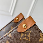 ONTHEGO ORGANIZER 37 IN BROWN COATED CANVAS AND CALFSKIN