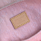 VENICE BACKPACK 24 IN PINK MONOGRAM DENIM GOLD HARDWARE