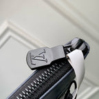 POCHETTE TOGO 30 IN DARK BLUE MONOGRAM ECLIPSE CALFSKIN EMBOSSED LOGO