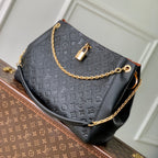 ANYTIME MM 42 IN SCHWARZ MONOGRAMM EMPREINTE KALBSLEDER GOLDENE BESCHLÄGE