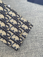 Vertikale lange Geldbörse 19 Zoll blau Monogramm Schräg Jacquard