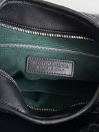 BOTTEGA VENETA 25S LARGE VENETO BAG 38 IN BLACK CALFSKIN SILVER HARDWARE