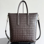 BOTTEGA VENETA 25S ANDIAMO LARGE INTRECCIATO 39 AUS DUNKELBRAUNEM KALBSLEDER