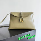BOTTEGA VENETA 25S MEDIUM LIBERTA TASCHE 30 IN OLIVE GRÜNEM KALBSLEDER