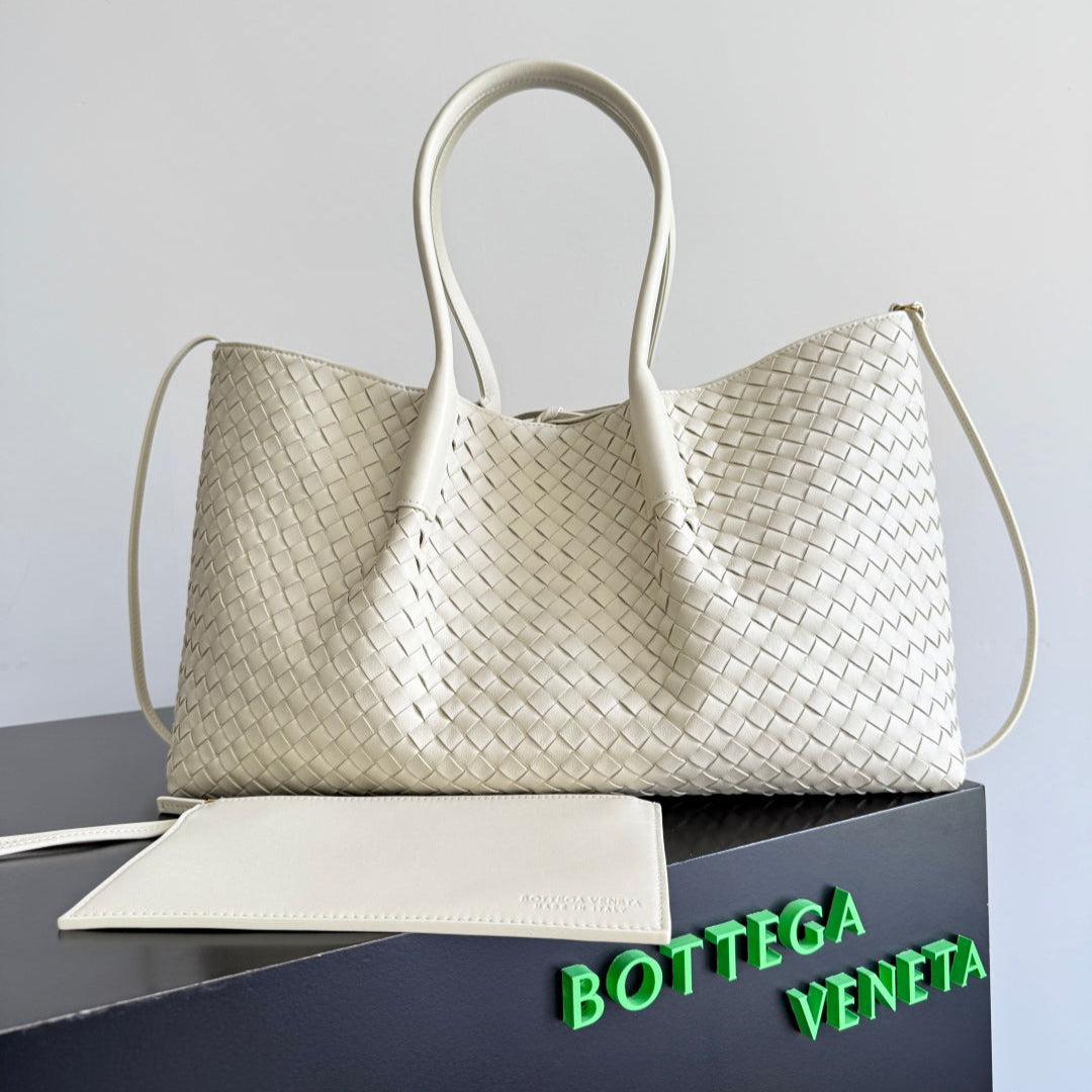 BOTTEGA VENETA 25S PINACOTECA TASCHE 43 AUS ELFENBEINKALBSLEDER