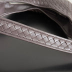 BOTTEGA VENETA 25S VENETO BAG 27 IN DARK BROWN CALFSKIN SILVER HARDWARE