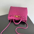 BOTTEGA VENETA 25S ANDIAMO 25 AUS HIMBEERROSA KALBSLEDER