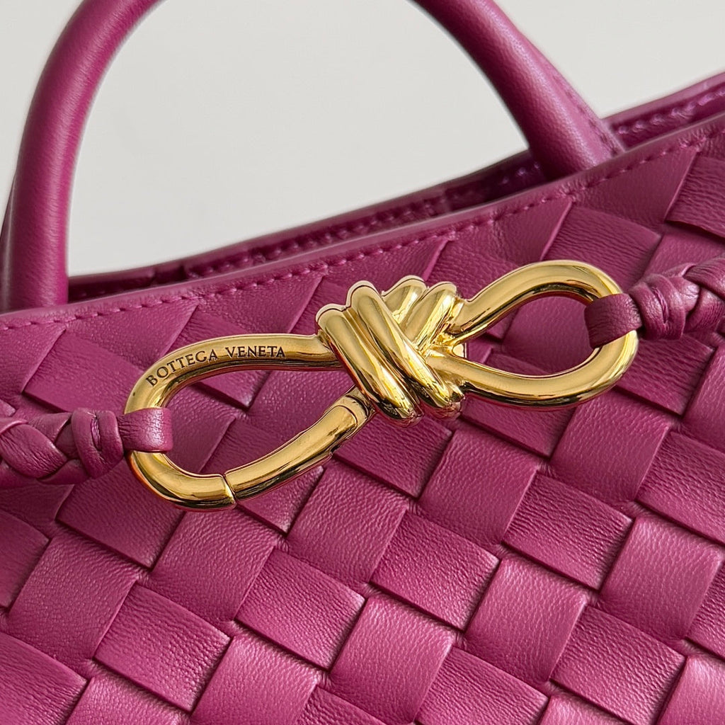BOTTEGA VENETA 25S ANDIAMO 25 AUS HIMBEERROSA KALBSLEDER