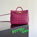 BOTTEGA VENETA 25S ANDIAMO 25 AUS HIMBEERROSA KALBSLEDER