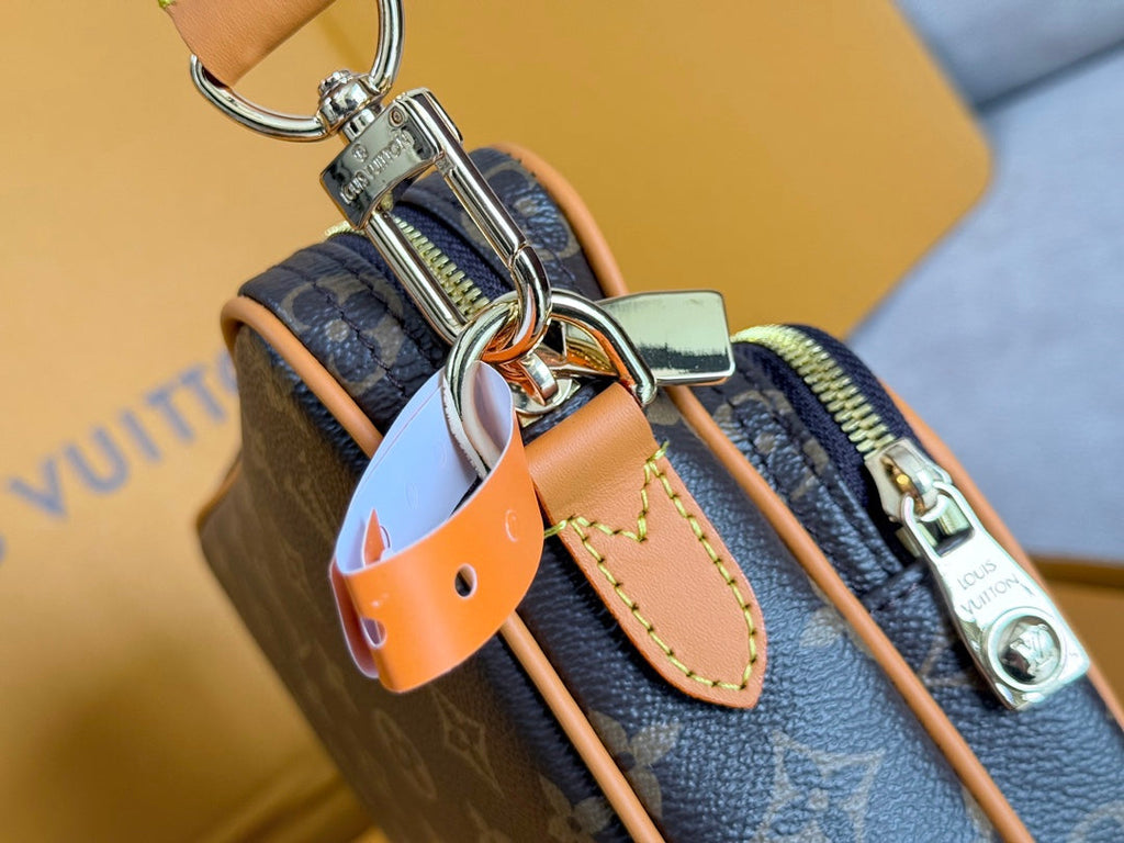 LV 25S TROCADERO MEDIUM MESSENGER BAG 25 IN BROWN MONOGRAM CANVAS GOLD HARDWARE