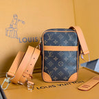 LV 25S DANUBE BAG 21 IN DARK BROWN MONOGRAM ARCHIVE GOLD HARDWARE