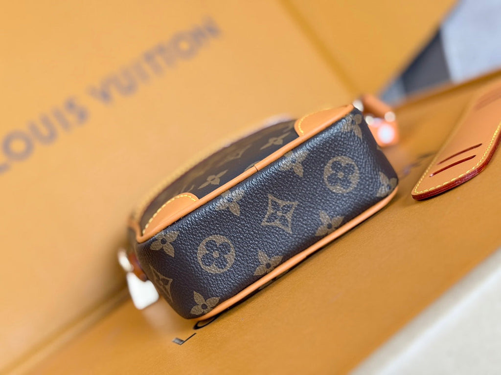 LV 25S DANUBE BAG 21 IN DARK BROWN MONOGRAM ARCHIVE GOLD HARDWARE
