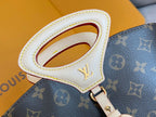 LV 25S RIVAGE BB 18 IN BROWN MONOGRAM CANVAS AND CALFSKIN GOLD HARDWARE