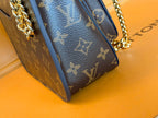 LV 25S CHAIN BAG 24 IN BROWN MONOGRAM CANVAS GOLD HARDWARE