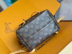 LV 25S MONTSOURIS 33 IN BROWN MONOGRAM CANVAS LEATHER TRIM GOLD HARDWARE