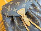 LV 25S MONTSOURIS MINI 20 IN BROWN MONOGRAM CANVAS LEATHER TRIM GOLD HARDWARE