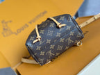 LV 25S MONTSOURIS MINI 20 IN BROWN MONOGRAM CANVAS LEATHER TRIM GOLD HARDWARE