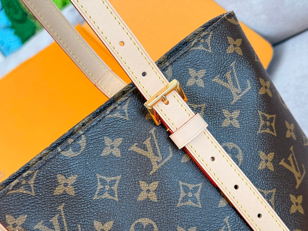 LV 25S PIANO BAG 27 IN BROWN MONOGRAM CANVAS AND CALFSKIN GOLD HARDWARE