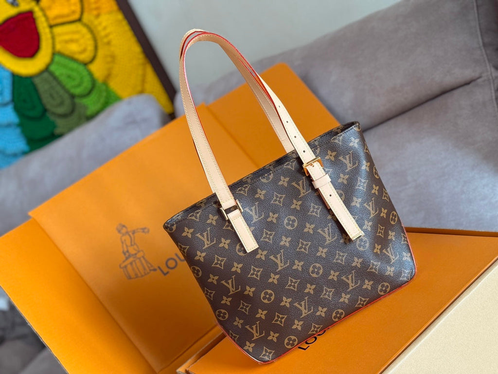 LV 25S PIANO BAG 27 IN BROWN MONOGRAM CANVAS AND CALFSKIN GOLD HARDWARE