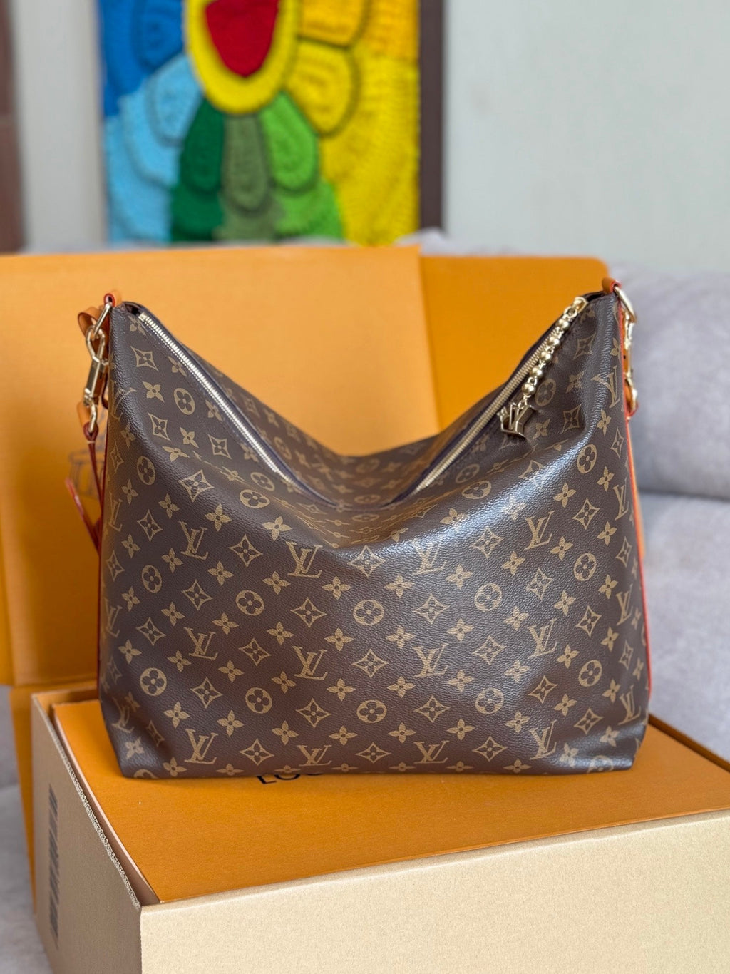 LV 25S METIS BAG 48 IN BROWN MONOGRAM CANVAS GOLD HARDWARE