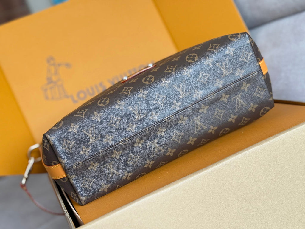 LV 25S METIS BAG 48 IN BROWN MONOGRAM CANVAS GOLD HARDWARE