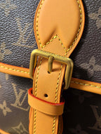 LV 25S SATCHEL BAG 35 IN BROWN CANVAS MONOGRAM GOLD HARDWARE
