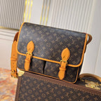 LV 25S SATCHEL BAG 35 IN BROWN CANVAS MONOGRAM GOLD HARDWARE