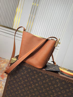 LV 25S LOW KEY ALL IN BB 18 IN BURNT SIENNA CALFSKIN GOLD HARDWARE