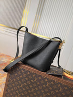LV 25S LOW KEY ALL IN BB 18 IN BLACK CALFSKIN GOLD HARDWARE