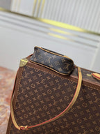 LV 25S BOULOGNE 20 IN DARK BROWN MONOGRAM CANVAS GOLD HARDWARE