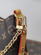 LV 25S BOULOGNE 20 IN DARK BROWN MONOGRAM CANVAS GOLD HARDWARE