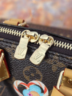 LV 25S NANO ALMA 18 IN BROWN MONOGRAM CANVAS PRINTED WITH THE VIVIENNE MASCOT