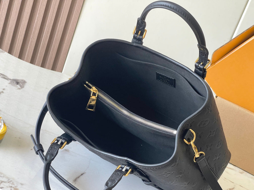 BABYLONE-TASCHE 31 AUS SCHWARZEM MONOGRAMM-EMPREINTE-LEDER